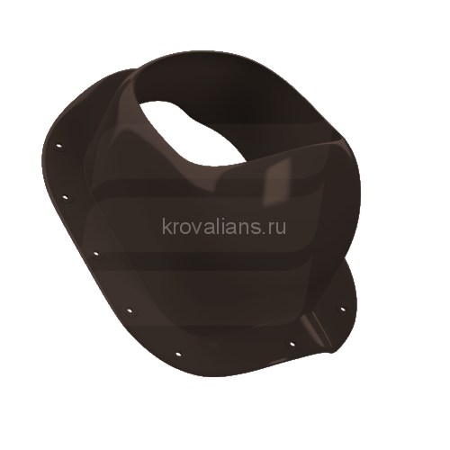 Eurovent VENTOS METAL W35 RAL8019 (к-т) Вентиляционный выход неизолированный под м/ч, d=110mm