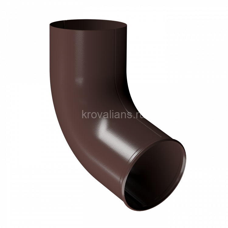 Docke STAL PREMIUM 125/90 мм Отвод трубы Шоколад RAL8019 18шт/упак