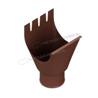 Воронка выпускная МЕТАЛЛ ПРОФИЛЬ Foramina 150/100 RAL 8017, коричневый