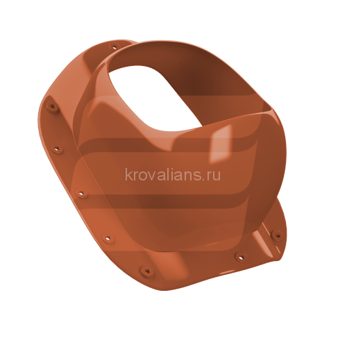 Eurovent VENTOS METAL X45 RAL8004 (к-т) Вентиляционный выход неизолированный под м/ч, d=110mm