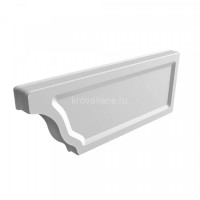 Vortex Project 210/150 Заглушка желоба правая RAL 9003 сигнальный белый