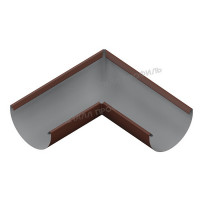 Угол желоба МЕТАЛЛ ПРОФИЛЬ ПРОЕКТ D185 Ral 8017