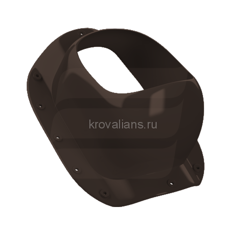 Eurovent VENTOS METAL X45 RAL8019 (к-т) Вентиляционный выход неизолированный под м/ч, d=110mm