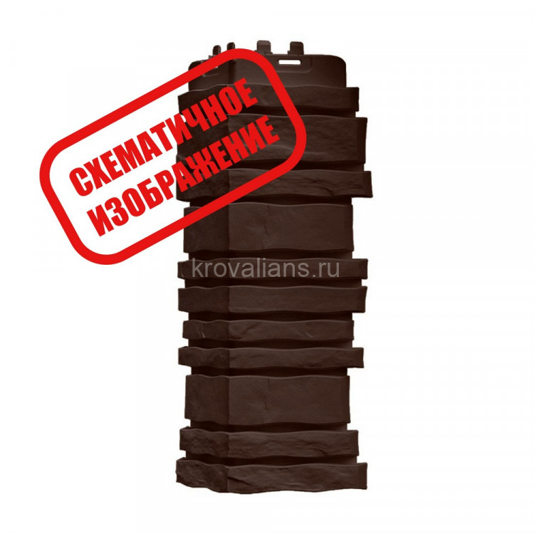 Угол фасадной панели наружный Скала Стандарт песочный (0,378*0,147) 12шт/уп