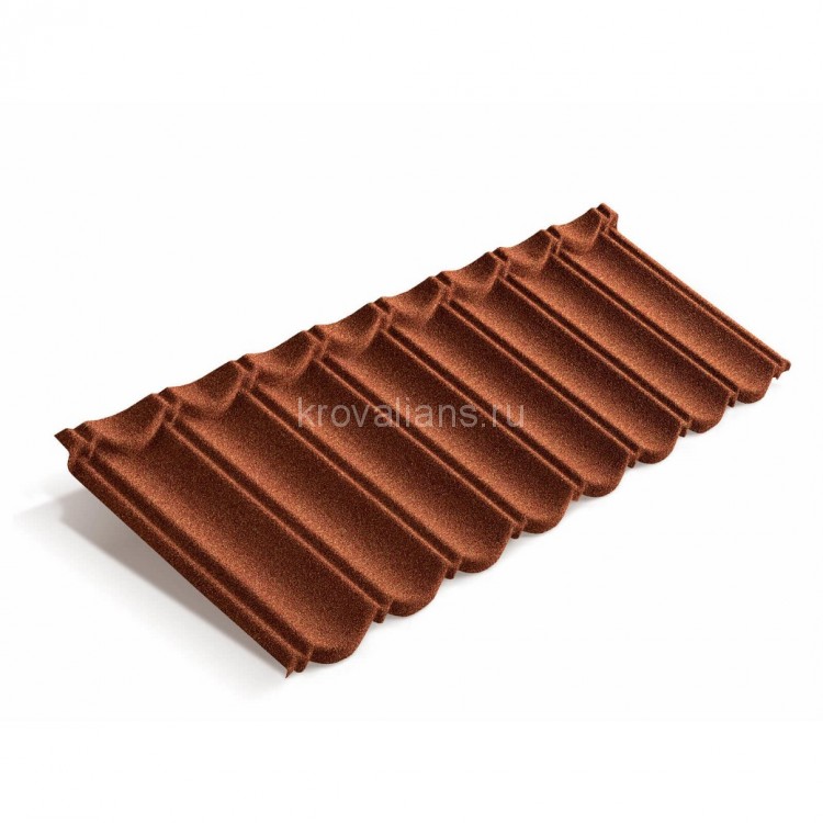 Композитная черепица Metrotile (Метротайл) MetroBond (Терракот) /лист/