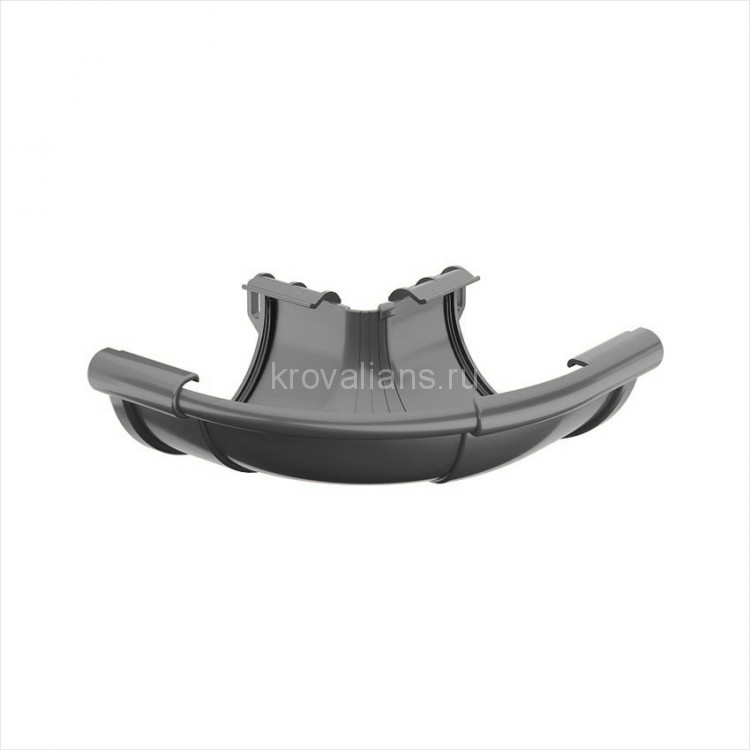 Galeco PVC 152 130/100 Угол внешний регулированный 90-135гр. Графит RAL 7021 (10шт/уп)