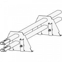 Снегозадержатель ROOFsystems PRESTIGE ZN 45*25 (овал), 1,2м Фальц-америка (1,5") RAL 6005