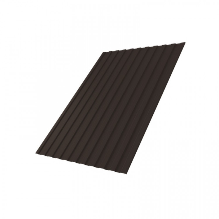 Профнастил С8А GL 0,5 GreenCoat Pural Matt RR 32 темно-коричневый (RAL 8019 серо-коричневый)
