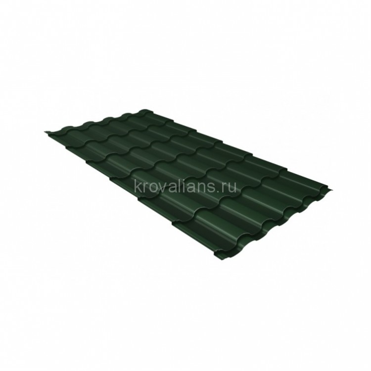 Металлочерепица Grand Line (Гранд Лайн) кредо 0,5 GreenСoat Pural RAL 6020 /1 кв.м./