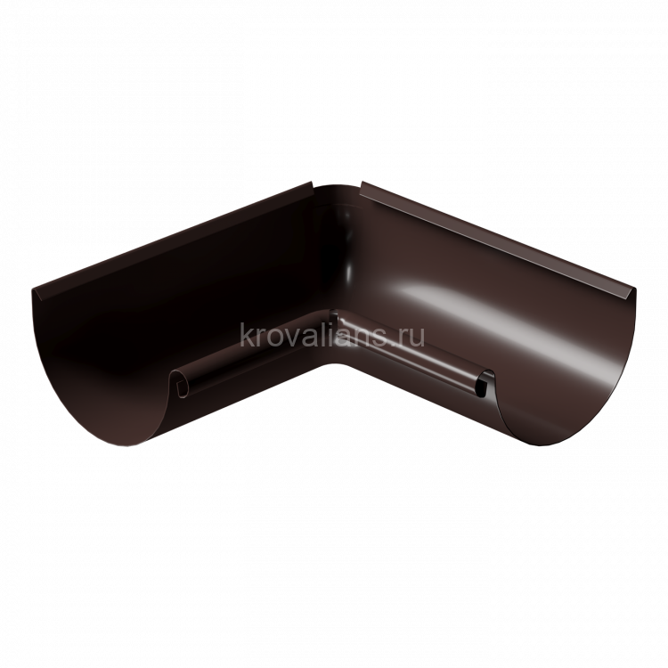 Docke STAL PREMIUM 125/90 мм Угол внутренний  90 гр Шоколад RAL8019 8шт/упак