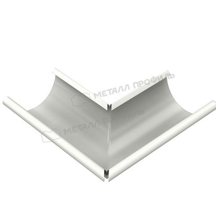 Угол желоба наружный МЕТАЛЛ ПРОФИЛЬ Foramina PUR 125/100 RAL 9010, белый Угол желоба наружный МЕТАЛЛ ПРОФИЛЬ Foramina PUR 125/100 RAL 9010, белый