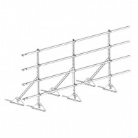Ограждение ROOFsystems PRESTIGE ZN H-1200/3,0м 4 трубы Композит RAL8019