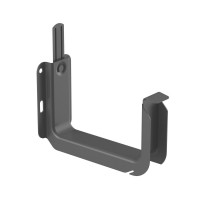 GALECO STAL2 125/80 Кронштейн плоский Графит RAL 7015 (RR 23) 20шт/уп