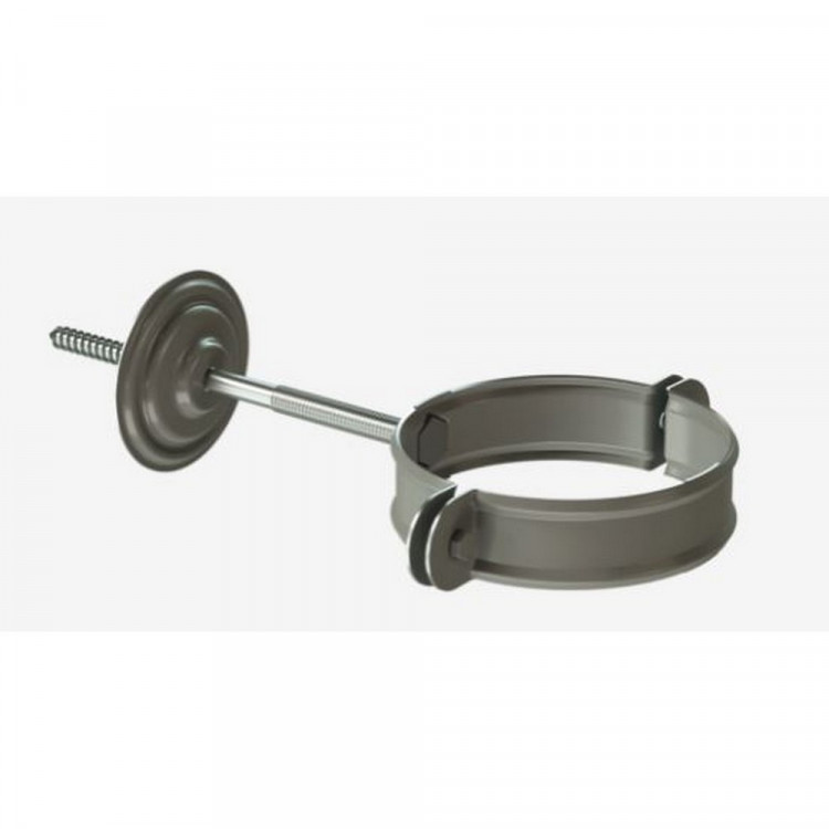 Docke STAL PREMIUM MATT 125/90 мм Хомут трубы Графит RAL7024 40шт/упак