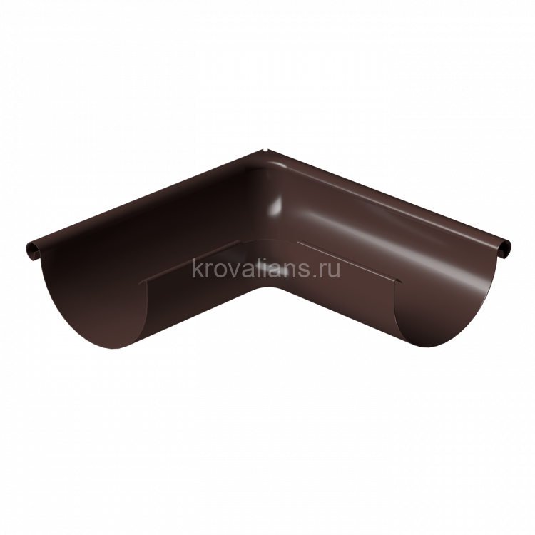 Docke STAL PREMIUM 125/90 мм Угол внешний  90 гр Шоколад RAL8019 8шт/упак