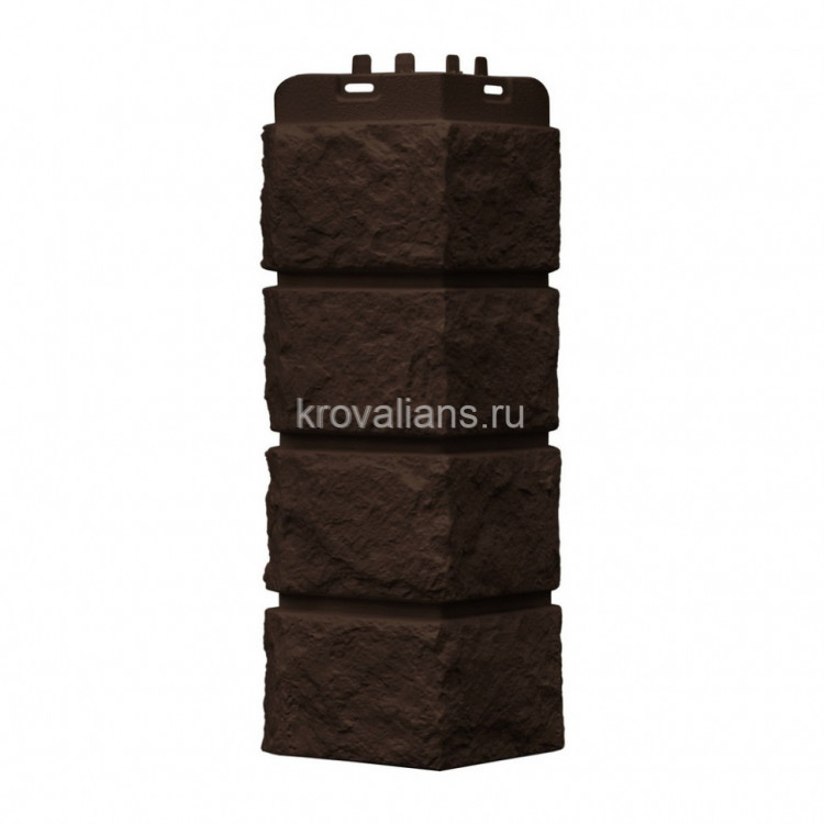 Угол Grand Line Колотый камень Classic шоколадный (0,390*0,120) 12шт/уп
