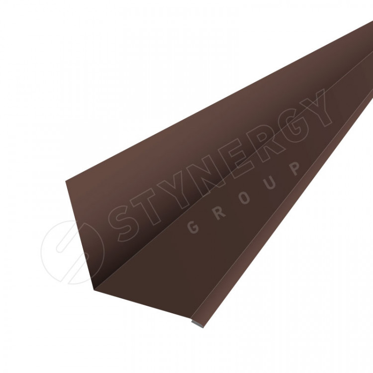 Планка для верхнего примыкания к стене 2000 Фальц Stynergy (CORUNDUM50-RAL8017-0.5)