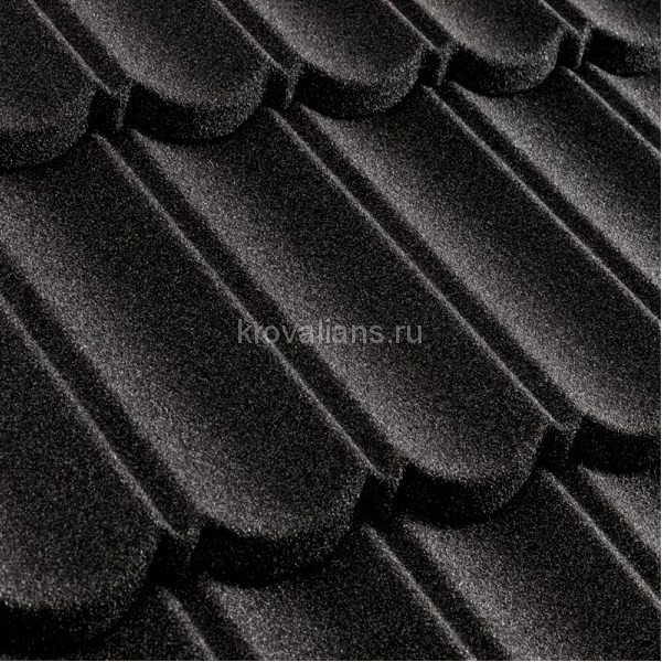 Композитная черепица Metrotile (Метротайл) MetroBond (Черный) /лист/