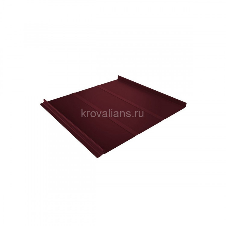 Фальцевая кровля Grand Line (Гранд Лайн) Кликфальц Line 0,5 Satin Мatt RAL 3005 красное вино