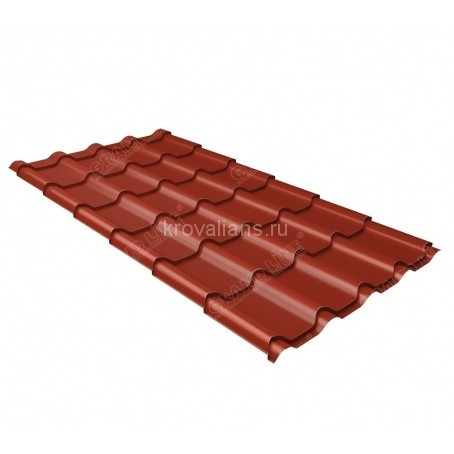 Металлочерепица камея 0,5 Satin RAL 3009 оксидно-красный Металлочерепица камея 0,5 Satin RAL 3009 оксидно-красный