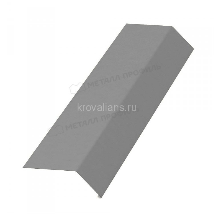 МеталлПрофиль Планка карнизная 100х69х2000 (Полиэстер-01-9006-0.5) /1 шт/