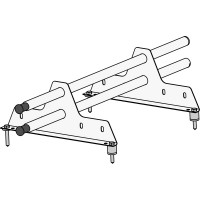 Снегозадержатель ROOFsystems ECONOM d25(круг), 1м  NEXT Т-обр. опора RAL 3005