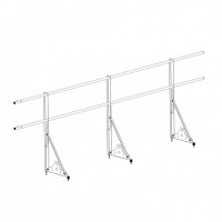 Ограждение ROOFsystems ECONOM d-25 (круг) H-600/3,0м NEXT ТУ (Т-обр. Опора) RAL8017