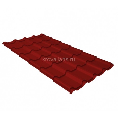 Металлочерепица Grand Line (Гранд Лайн) камея 0,5 Satin RAL 3011 /1 кв.м./