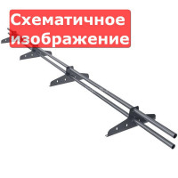 Снегозадержатель трубчатый Б/d=25, 3 м, 4 опоры,черный  (RAL 9005) New Line