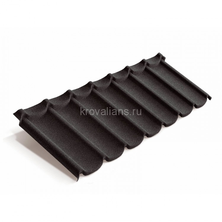 Композитная черепица Metrotile (Метротайл) MetroMistral (Черный) /лист/
