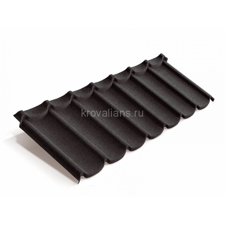 Композитная черепица Metrotile (Метротайл) MetroMistral (Черный) /лист/
