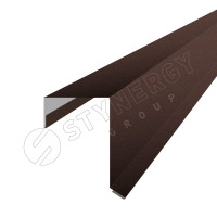 Планка торцевая кровельная 65х97 2000 Фальц Stynergy (Стальной Бархат-8017-0.5)