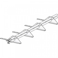 Снегозадержатель ROOFsystems PRESTIGE ZN 45*25 (овал), 1,2м композит.(треугольн.) RAL 6005