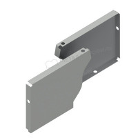 Заглушка желоба левая МЕТАЛЛ ПРОФИЛЬ БЮДЖЕТ 120х86 Ral 9003