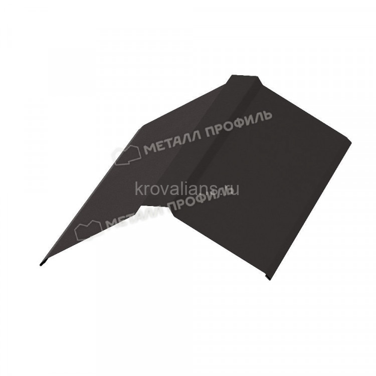 МеталлПрофиль Планка конька плоского 190х190х2000 NormanMP (Полиэстер-01-RR32-0.5) /1 шт/