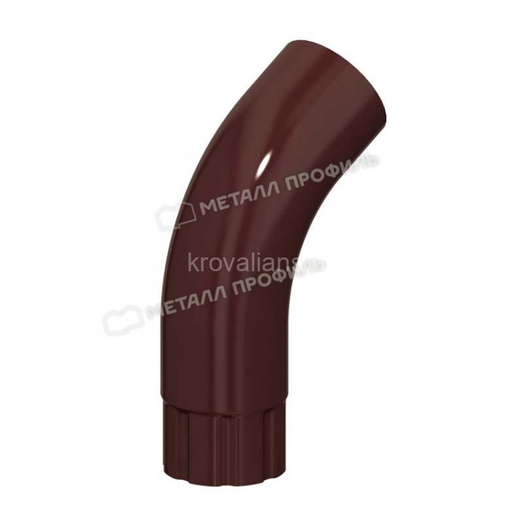 МП GS lite Колено трубы, RAL 8017, коричневый D90х60