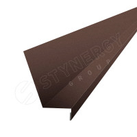 Планка для бокового примыкания 2000 Фальц Stynergy  (Стальной Бархат-8017-0.5)
