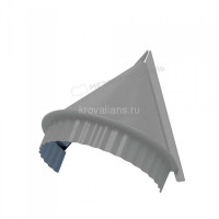 МеталлПрофиль Заглушка конька круглого конусная NormanMP (Полиэстер-01-9006-0.5) /1 шт/