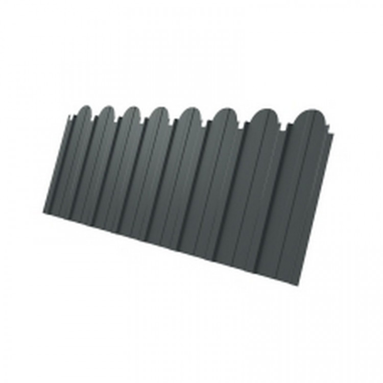 Профнастил С10B фигурный 0,45 PE с пленкой RAL 7005 мышино-серый