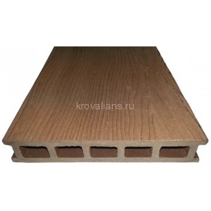 Террасная доска WOOZEN DN25 140х25х2800 мм Коричневый (шоколадный)