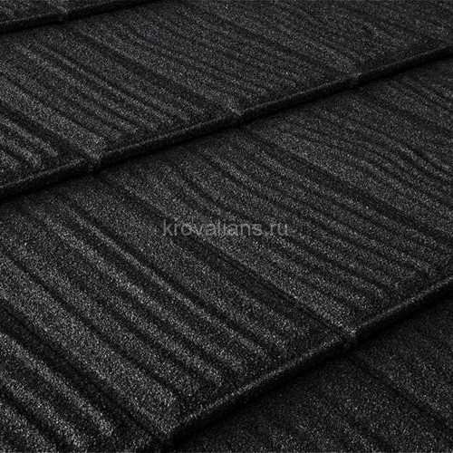 Композитная черепица Metrotile (Метротайл) Ishake (Coal black) /лист/