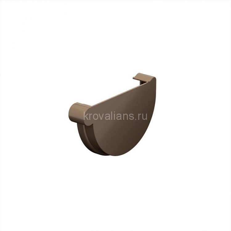 Galeco PVC 124 110/80 Заглушка правая Темно-коричневый RAL 8019 (50шт/уп)