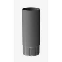 Docke STAL PREMIUM MATT 125/90 мм Труба водосточная 1 м Графит RAL7024 20шт/упак