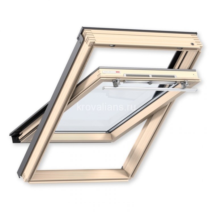 Среднеповоротное окно Velux (Велюкс) GZR 3050 Optima ручка сверху дерево 55х78 (CR02) Среднеповоротное окно Velux (Велюкс) GZR 3050 Optima ручка сверху дерево 55х78 (CR02)