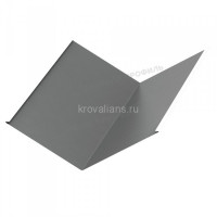 МеталлПрофиль Планка ендовы нижняя 298х298х2000 NormanMP (Полиэстер-01-9006-0.5) /1 шт/