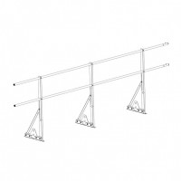 Ограждение ROOFsystems ECONOM d-25 (круг) H-600/3,0м NEXT фальц ТУ (Т-обр. Опора) RAL8019