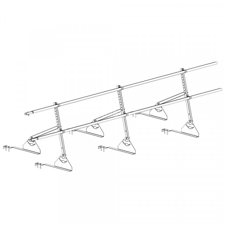Ограждение ROOFsystems PRESTIGE ZN H-600/3,0м 2 трубы Натур RAL3005