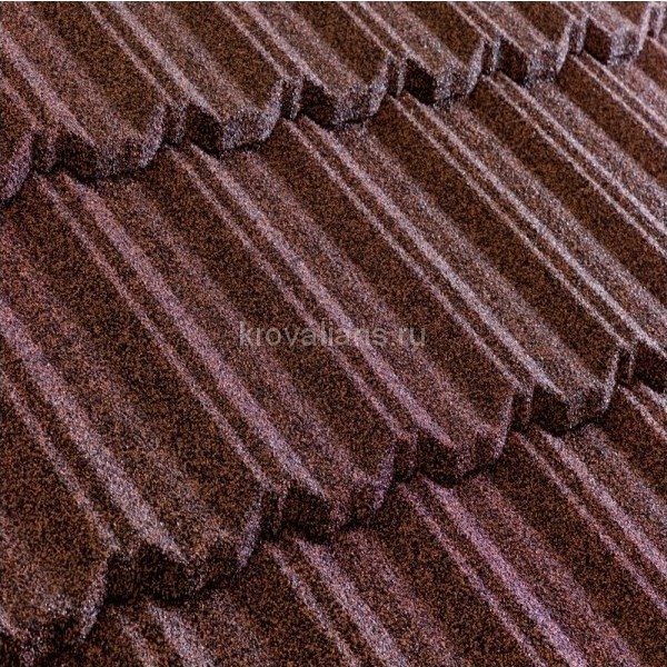 Композитная черепица Metrotile (Метротайл) MetroClassic (Кофе) /лист/