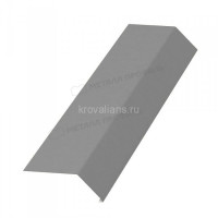МеталлПрофиль Планка карнизная 100х69х2000 NormanMP (Полиэстер-01-9006-0.5) /1 шт/