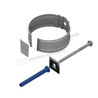 Держатель трубы МЕТАЛЛ ПРОФИЛЬ ПРОЕКТ D150 Ral 9003